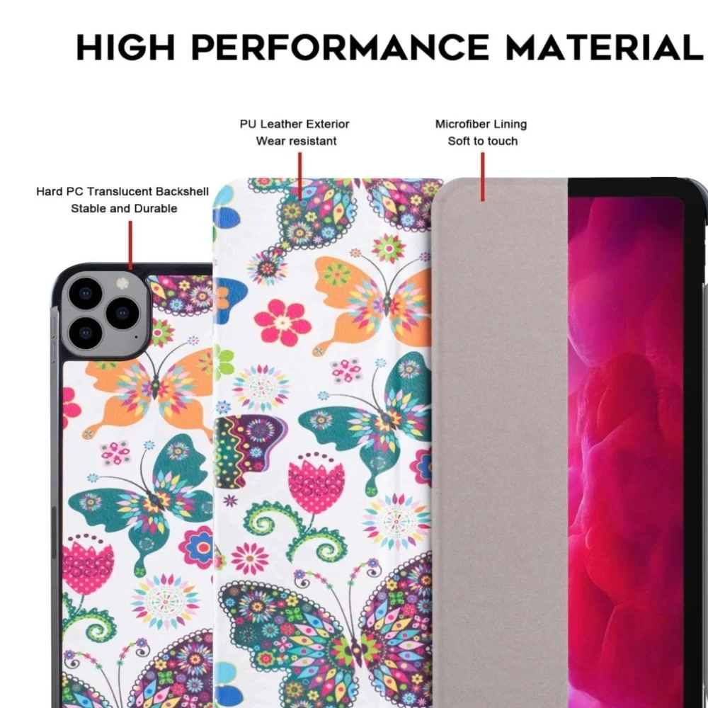 New! Case for iPad Pro 11 inch 2020 with Beautiful and Colorful Butterflies!